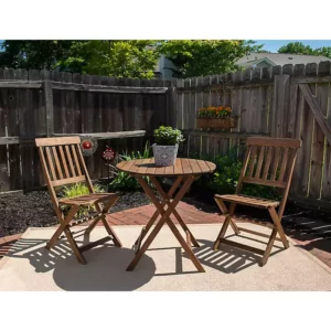 Folding Wooden Garden Bistro Sets For The Outdoors