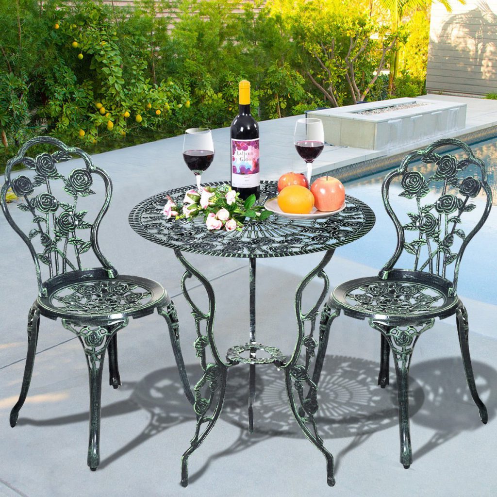 Rose 3Piece Bistro Patio Sets Reviews Outdoor Patio