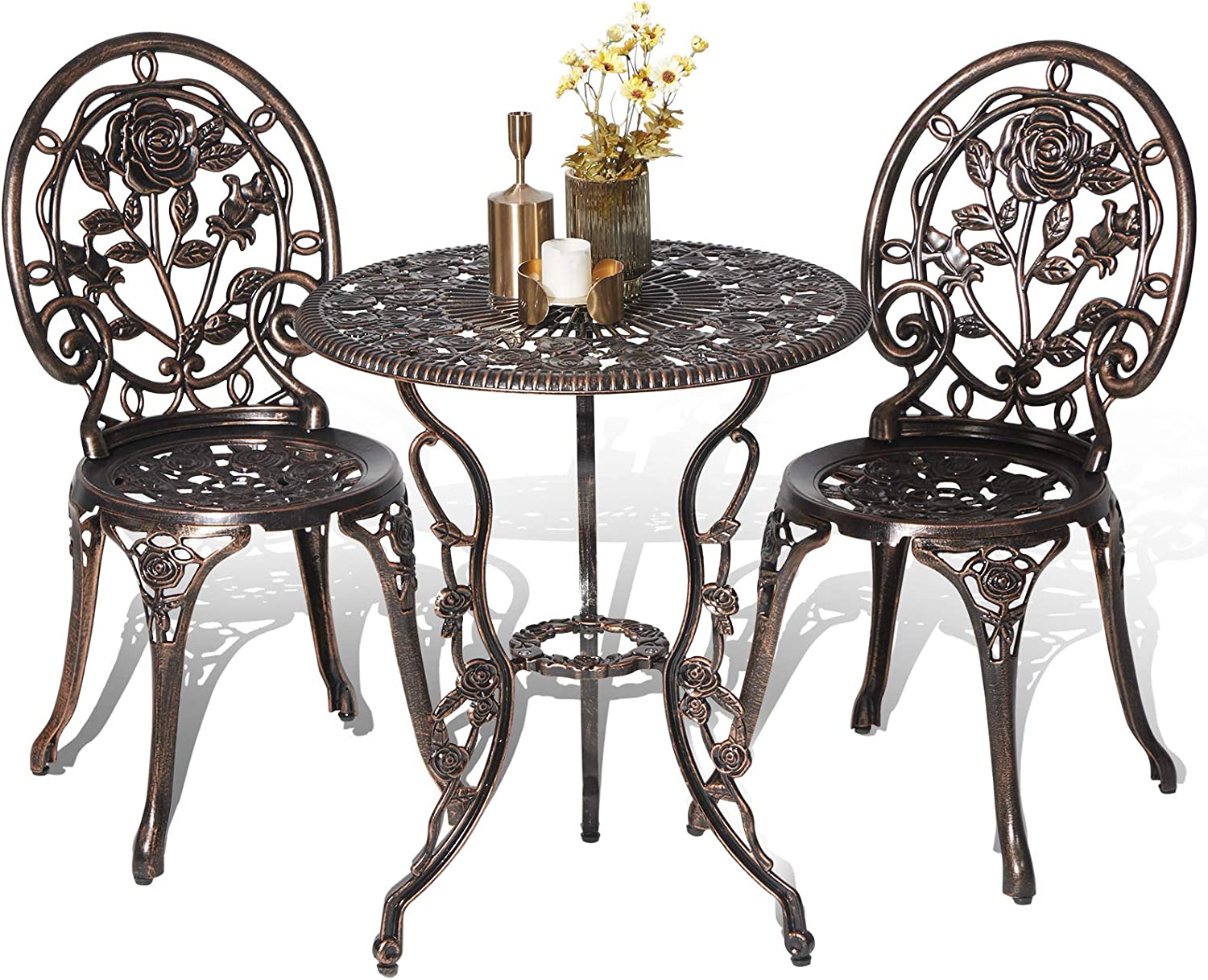 Rose 3Piece Bistro Patio Sets For The Outdoors Reviews