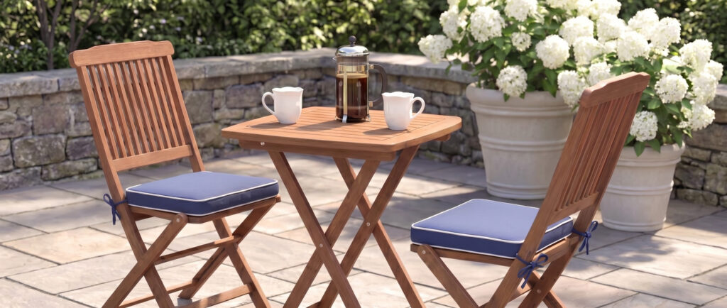 folding wooden garden bistro sets 
