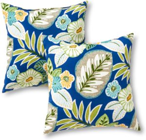 Outdoor Decorative Throw Pillows In Shades of Blue And Green – Reviews ...