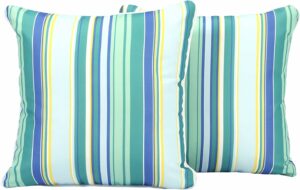 Outdoor Decorative Throw Pillows In Shades of Blue And Green