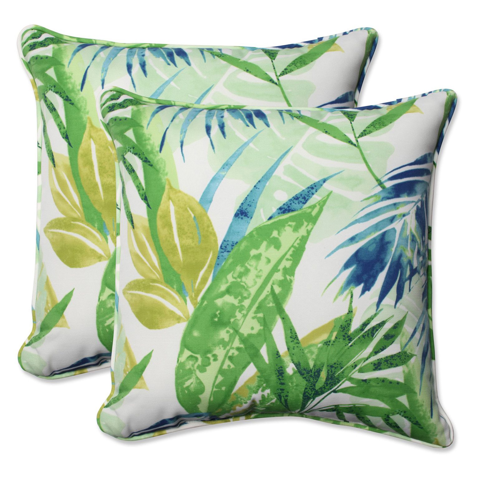 Outdoor Decorative Throw Pillows In Shades of Blue And Green