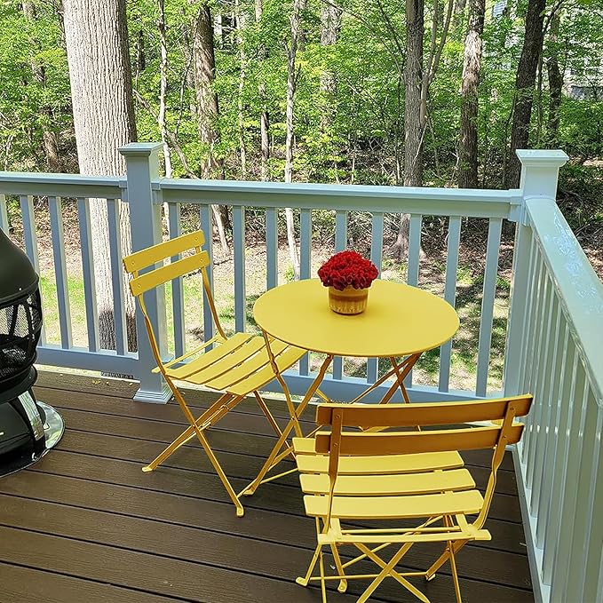 3 piece wrought iron bistro set