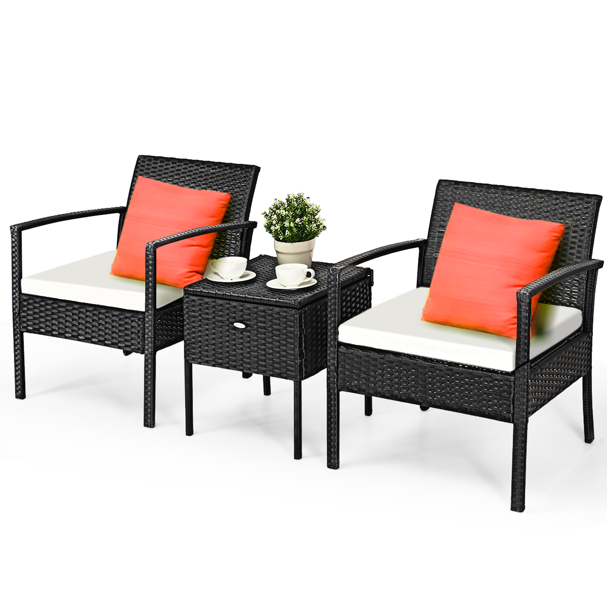 BestRated 3Piece Outdoor Conversation Patio Sets With Cushions
