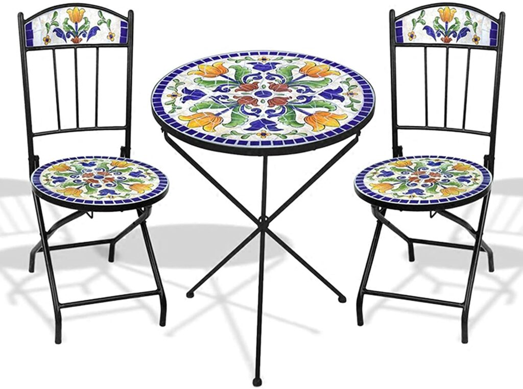 mosaic 6 piece patio set