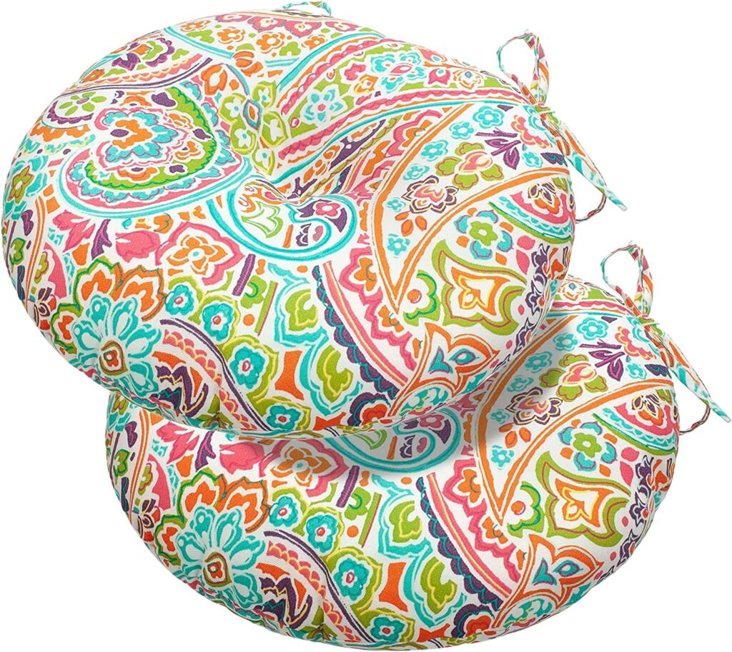 round outdoor cushions for bistro chairs